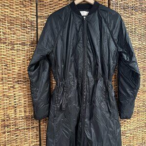 Athleta Black Nylon Long Jacket